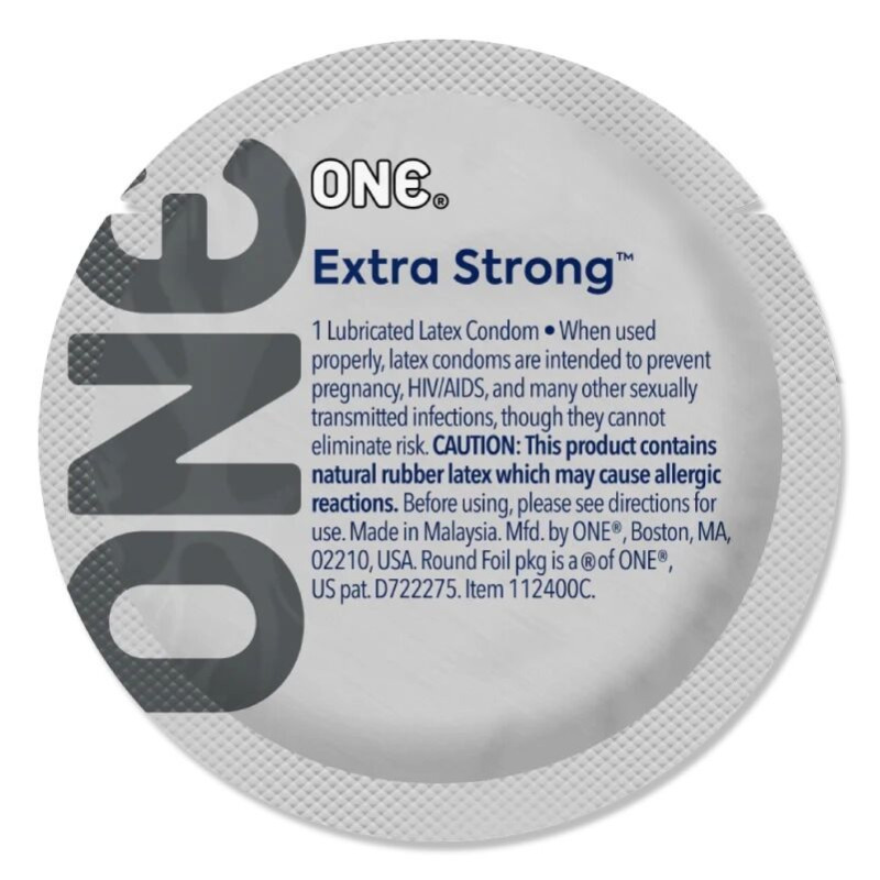 ONE Extra Strong, 1 шт, расширенная форма, со смазкой, подходит для анального секса ONE Extra Strong, 1 шт, расширенная форма, со смазкой, подходит для анального секса
