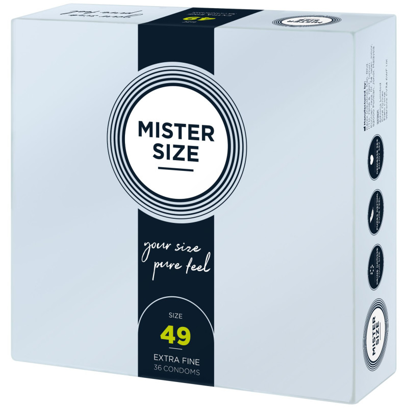 Mister Size – pure feel – 49 (36 condoms), толщина 0,05 мм Mister Size – pure feel – 49 (36 condoms), толщина 0,05 мм