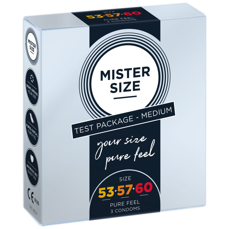 Набор Mister Size - pure feel - 53-57-60 (3 condoms), 3 размера, толщина 0,05 мм Набор Mister Size - pure feel - 53-57-60 (3 condoms), 3 размера, толщина 0,05 мм