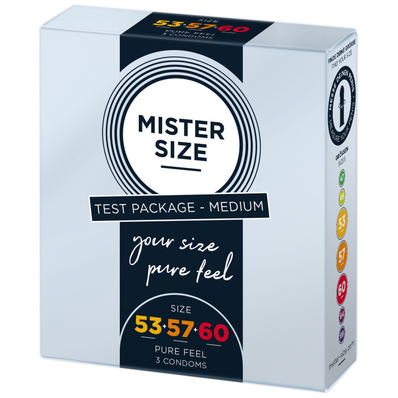 Набор Mister Size - pure feel - 53-57-60 (3 condoms), 3 размера, толщина 0,05 мм Набор Mister Size - pure feel - 53-57-60 (3 condoms), 3 размера, толщина 0,05 мм