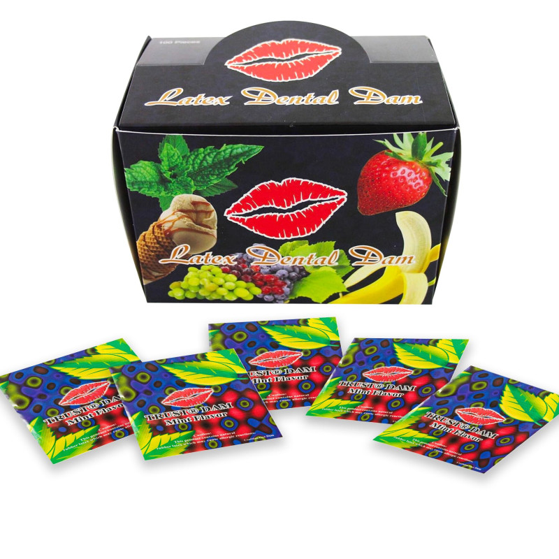 Набір латексних серветок Latex Dental Dams Mint 100 шт Набір латексних серветок Latex Dental Dams Mint 100 шт