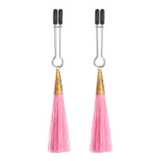 Зажимы для сосков LoveToy Bondage Fetish Glamor Tassel Nipple Clamp Pink